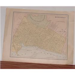 Old map Montreal one side & City of Portland other side