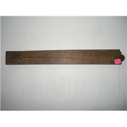 VERY OLD VINTAGE WOODEN FOLDING RULER STAMPED *STANLEY-MADE IN USA* BOOK VALUE $50.00+!! ITEM CAME O