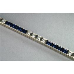 14K WHITE GOLD STRAIGHTLINE BRACELET, set with 20 brilliant cut diamonds (approx. 2.52ct. total w...