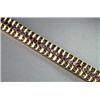 Image 1 : 18K YELLOW GOLD BRACELET, bezel set with a row of 43 full cut amethysts, See illustration, Es...