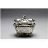 Image 1 : WILLIAM IV SILVER TEA CADDY, the bombT body and hinged cover engraved and chased with scrolling f...