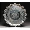 Image 1 : GEORGE III SILVER LARGE SALVER, of circular shape with moulded scroll and shell rim, the centre e...
