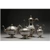 Image 1 : ASSEMBLED VICTORIAN SILVER TEA AND COFFEE SERVICE, each globular body with repoussT and chased Ea...