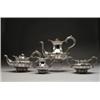 Image 1 : WILLIAM IV SILVER TEA AND COFFEE SERVICE, of lobed form, repoussT and chased with scrolling acant...