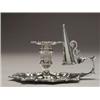 Image 1 : GEORGE IV SILVER CHAMBERSTICK, with matched extinguisher, of shaped circular form with foliate an...