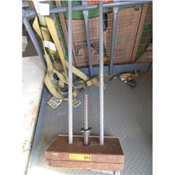 Large vintage wood vise.
