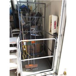 Industrial safety cage with harness