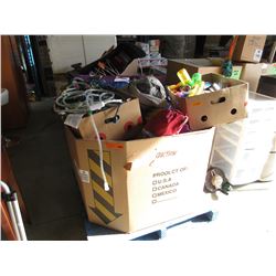 Skid of used camping gear & more