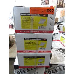 3 Cases of 2 3/8 clipped head nails