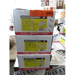 3 Cases of 2 3/8 clipped head nails