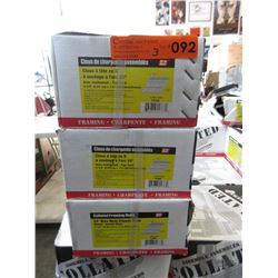 3 Cases of 2 3/8 clipped head nails