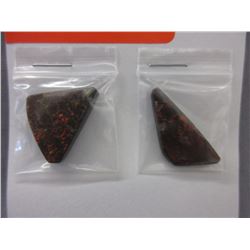 2 Canada Free Form Ammolite Gemstones