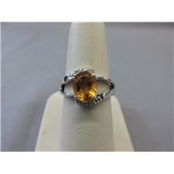 1.75 CT Oval Citrine Cocktail Ring