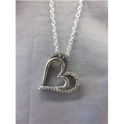 .35 CTW Diamond Studded Double Heart Necklace