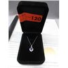 Image 2 : Double Heart Amethyst & Diamond Pendant with Chain