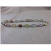 Image 1 : Sterling Silver - Multi-Gemstone Tennis Bracelet