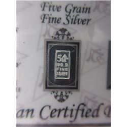 6 x .999 Silver American Bullion Bars