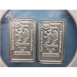 2 x .999 Silver Swiss Bullion Bank Bars