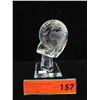 Image 1 : Crystal world globe on crystal stand