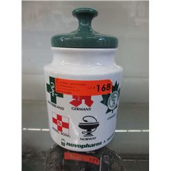Glazed "novopharm" pharmacy jar