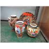 Image 1 : 3 Japanese vases & 1 plate