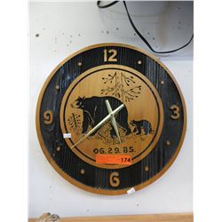 Wood wall clock - used