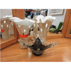 Art glasses & dish