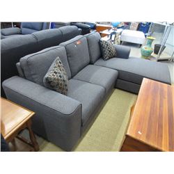 New - Upholstered chaise sofa - grey