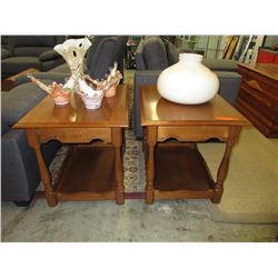 Pair of "Vilais" Canadian Maple end tables - used