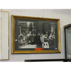Photographic print of a vintage warehouse scene