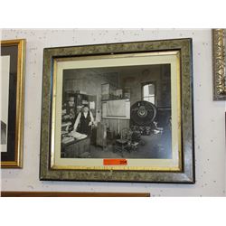 Reprint of a vintage photograph - railway office