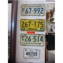 4 License plates - 1970s
