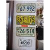 Image 1 : 4 License plates - 1970s