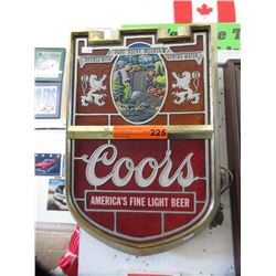 Electric "Coors" plastic sign