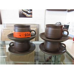 4 Denby cup & saucers - Mayflower Pattern