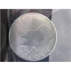 1 Troy Oz. - "Silver Eagle Motif" Silver Art Round