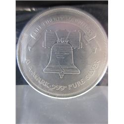 Liberty Bell/Eagle Motif - Silver Art Round