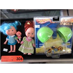 Vintage Strawberry Shortcake dolls & Hot Wheels