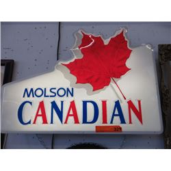 Electric Molson Canadian wall sign