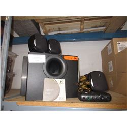 Logitech surround sound system - used