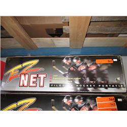 New portable hockey net