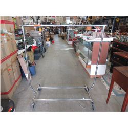 Used rolling clothing rack