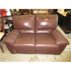 Bonded leather loveseat - used