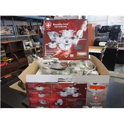 New - 16 piece stainless steel cookware set