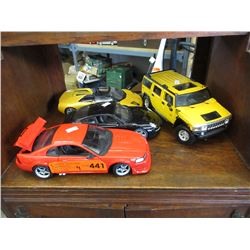4 Scale model cars