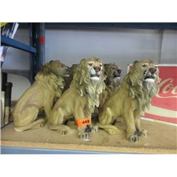 5 Resin lion statues