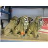 Image 1 : 5 Resin lion statues