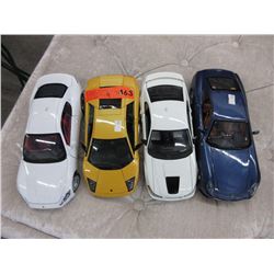 4 Scale model cars