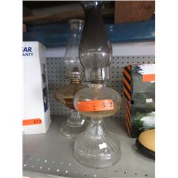 2 Antique oil lamps