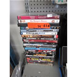 34 DVD movies - used